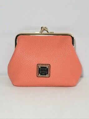 Dooney & Bourke Pebble Grain Leather Large Framed Purse.